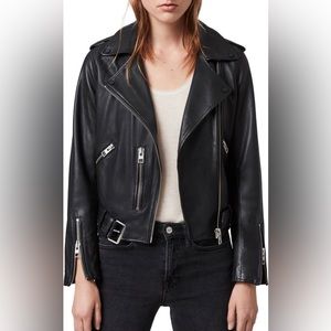 Brand NEW All Saints Balfern Leather Biker Jacket size 0